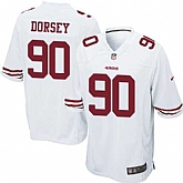Nike Men & Women & Youth 49ers #90 Glenn Dorsey White Team Color Game Jersey,baseball caps,new era cap wholesale,wholesale hats